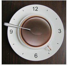 Настенные часы в виде чашки с кофе
